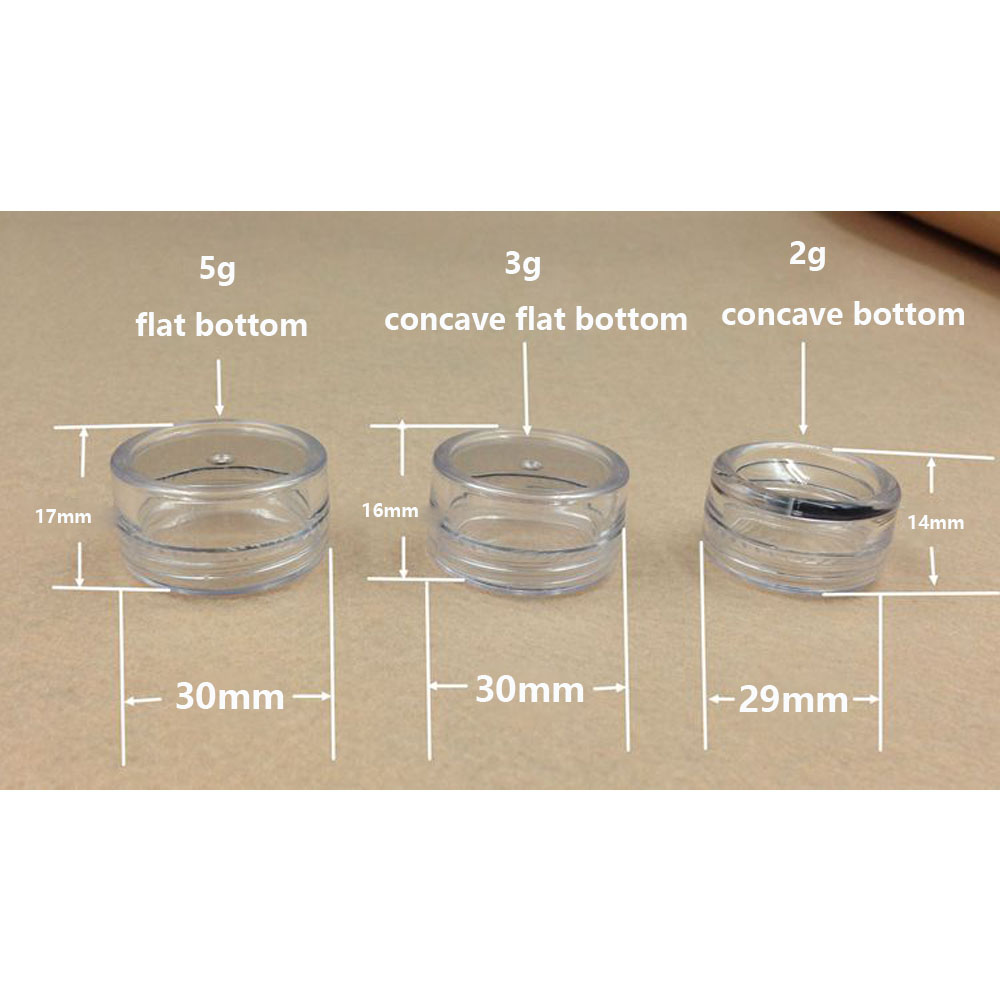 50pcs/lot 10ml/15ml/20ml Empty Cosmetic Jars Plastic Makeup Container Round Vial Nail Art Face Cream Sample Pots Perfume Gel Box