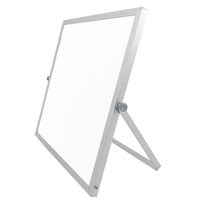 Magnetisk sletbart whiteboard desktop dobbeltsidet opslagstavle stativ mini staffeli til skolekontor