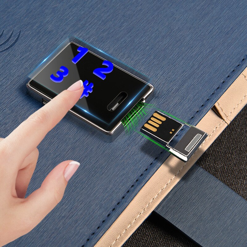 smart notebook password lock notepad wireless charging tape U disk charging intelligent digital touch password lock notebook