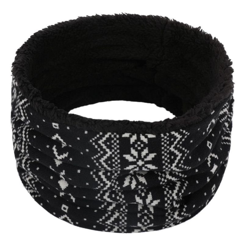 Winter warme gebreide ring sjaals print dikke binnenkant super elastische gebreide sjaals bandana nekwarmers sjaal mannen vrouwen: E6