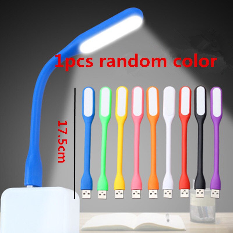 1Pc Opvouwbare Super Bright Usb Led Boek Licht Draagbare Leeslamp Licht Tafellamp Voor Power Computer Laptop Night verlichting: USB random