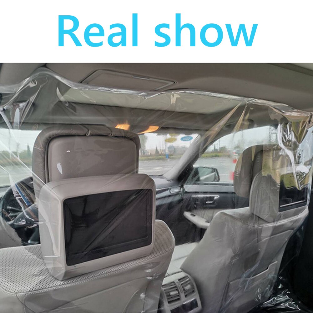 Car Isolation Film Full Surround Protective Cover Front Rear Row Driver Guest Partition PVC Screen for Uber Taxi Auto Accessory