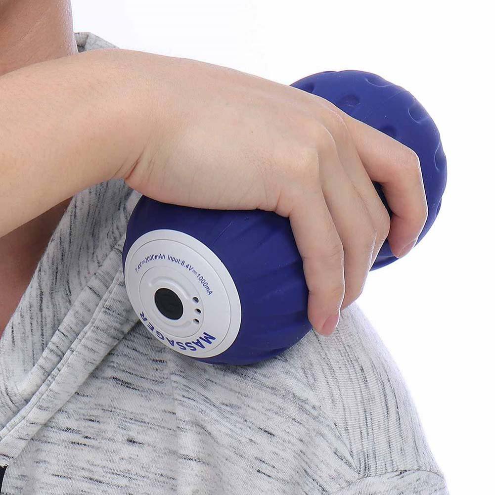 Bola vibratoria eléctrica para masaje de cacahuete, Bola de masaje de alta densidad, ligera, ejercicio de Fascia corporal para Fitness, alivia el dolor, masajeador de Yoga