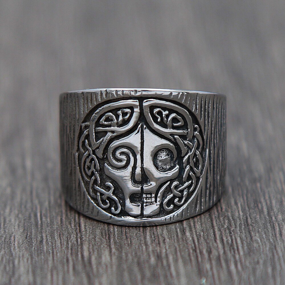 Hel – bague de déesse de la mythologie nordique pour hommes, Vintage, en acier inoxydable 316L, nœud celtique, bague Viking, amulette pour hommes, bijoux