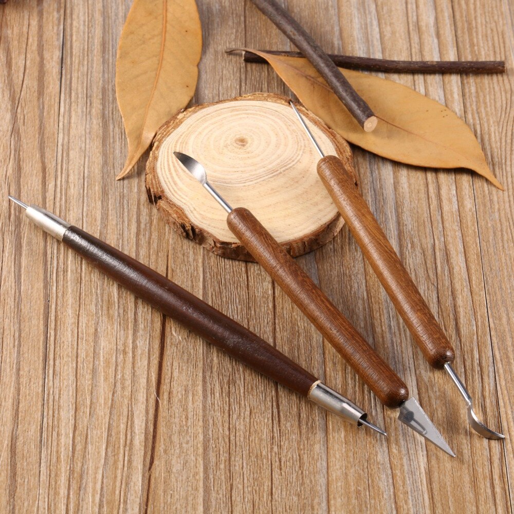 6pcs Clay Sculpting Set Wax Carving Pottery Tools Shapers Polymer Modeling