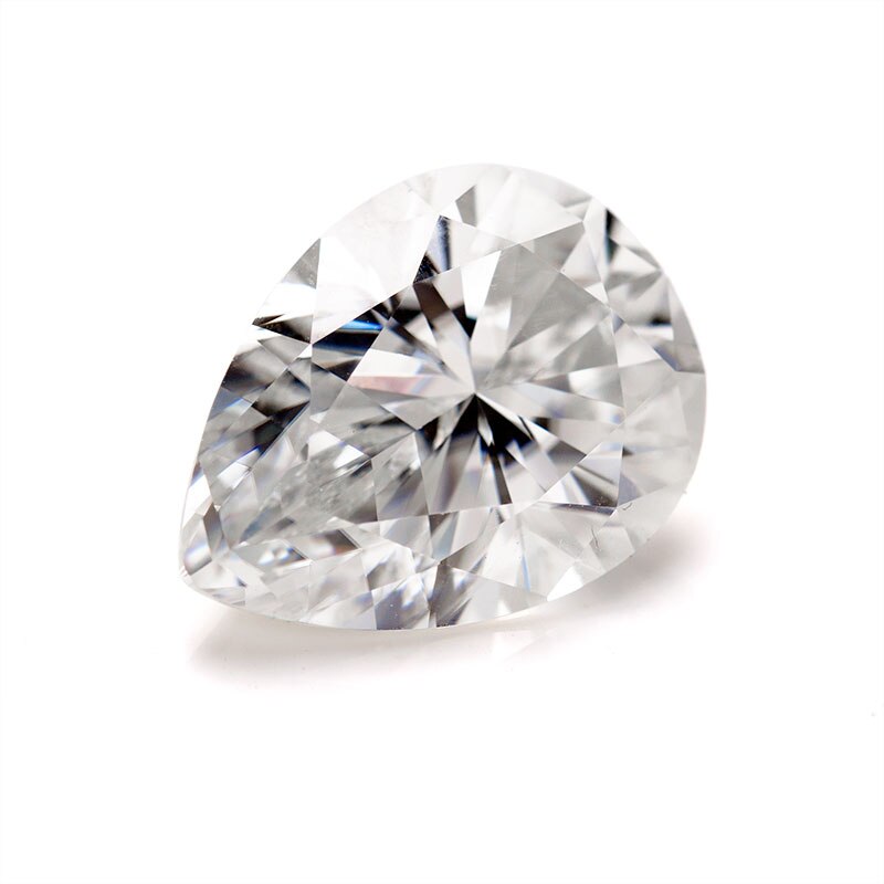 5x8mm corte de pêra em estoque por atacado de alta qualidade gh branco cor vvs pedra para jewlery que faz o preço pelo quilate aceitar personalizado