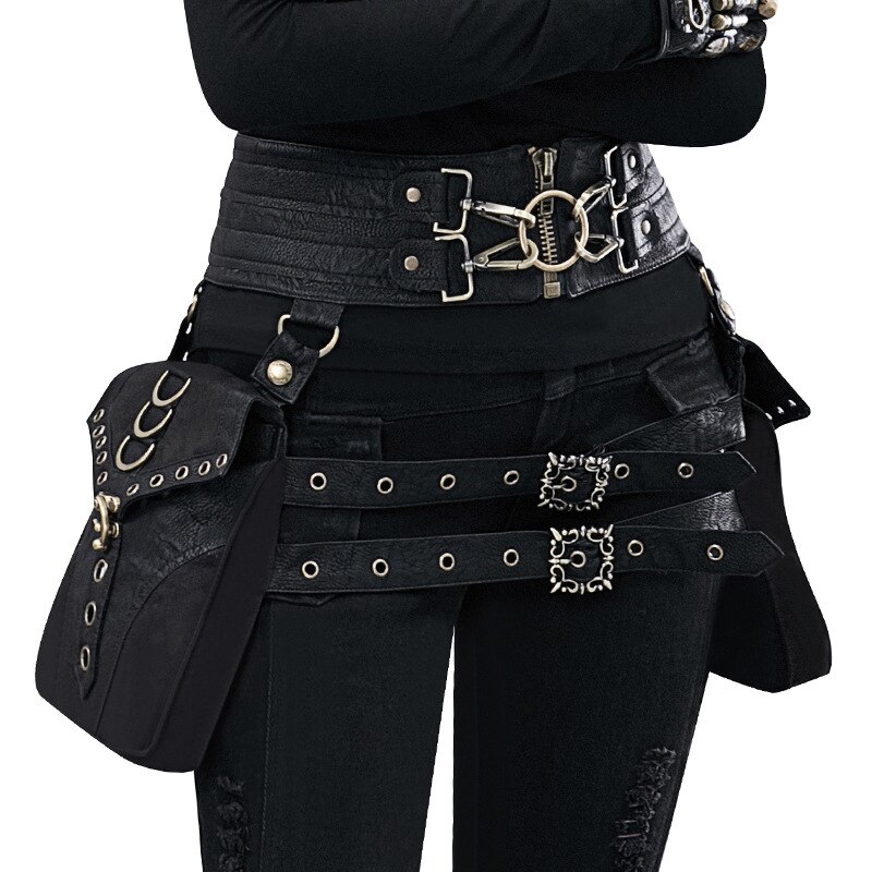 Punk Lokomotive Damen Taille Tasche Frau Männer Ich bin Freien Reisetaschen Schwarz Brust Paket Paar fanny Pack für Frauen Geldbörsen