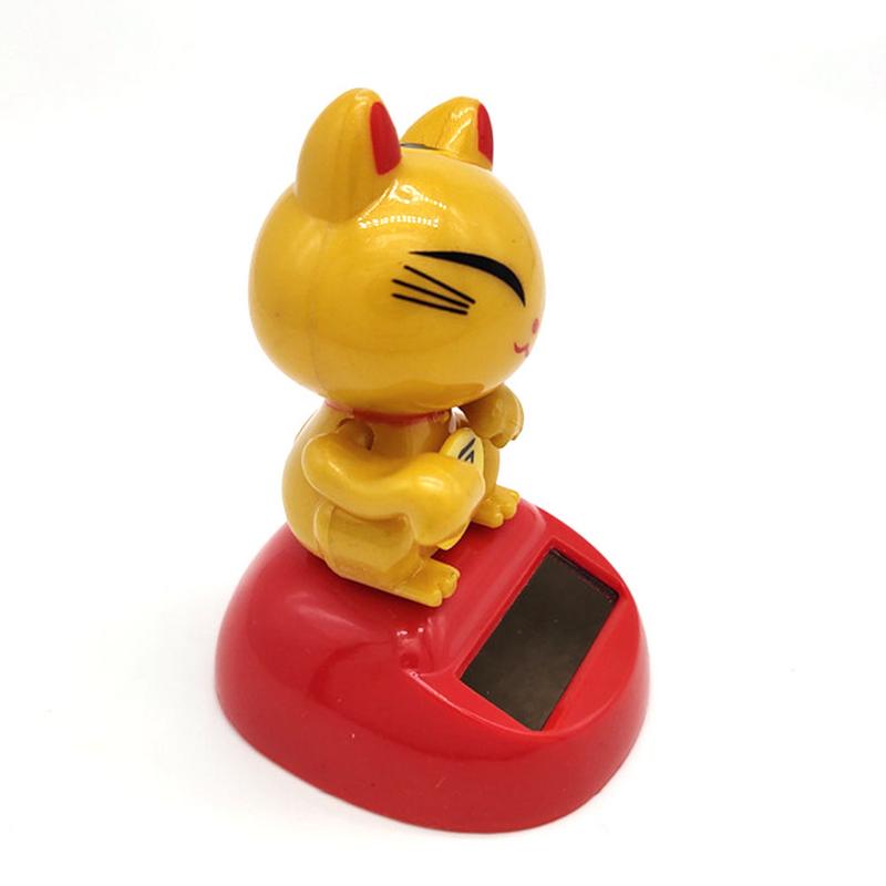 Lovely Solar Power Cat Interior Ornament Home Decor for Kids Toy Birthday