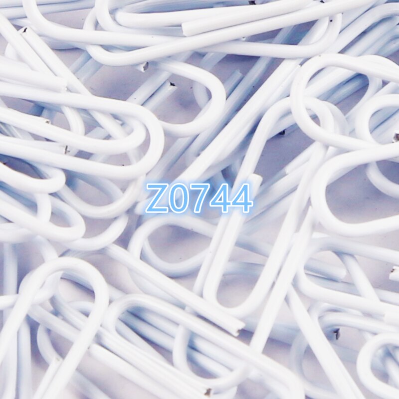 300 stuks kleurrijke paperclips met z-label, witte paperclips, snoepkleurige paperclips