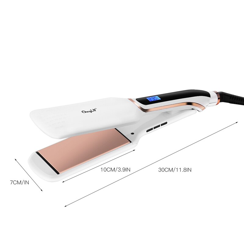 Ultra-wide Plate Hair Straightener LED Display Ceramic Flat Iron Multiple Temperature Adjusted Hair Styling Tool 40