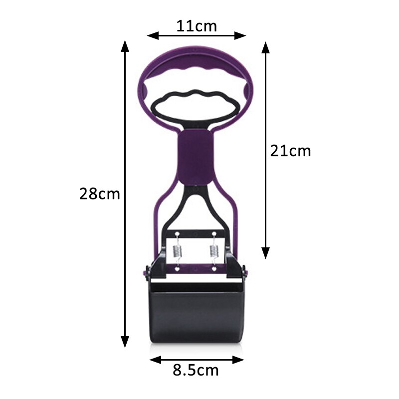 1Pcs Pet Supplies Pet Pooper Clip Poop Scooper Long Handle Durable Yard Cleaning Tool ABS Outdoor Clean Dog Accessories: Purple