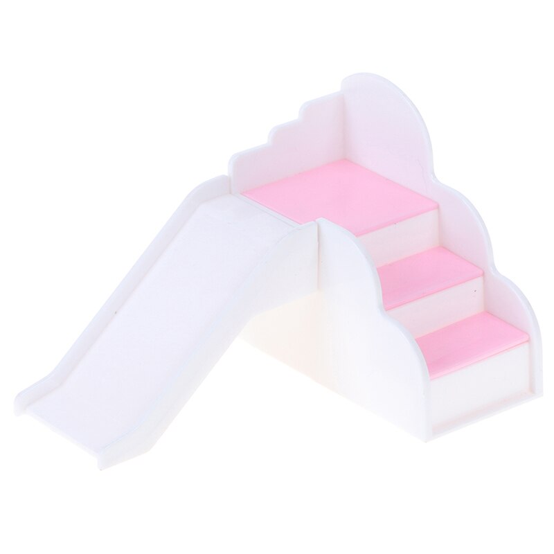 Children's playground simulation slide dollhouse scene decoration accessories: White