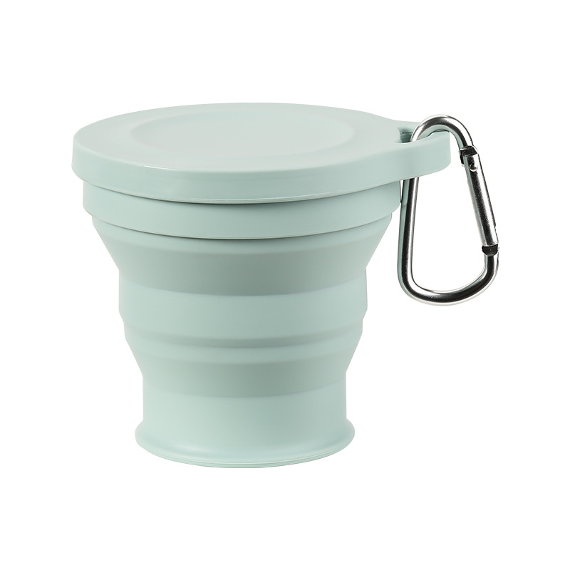 Tasse pliante de 180ml, Mini tasse rétractable en Silicone, tasse à thé Portable, café de voyage en plein air, tasse à boire télescopique avec couvercle