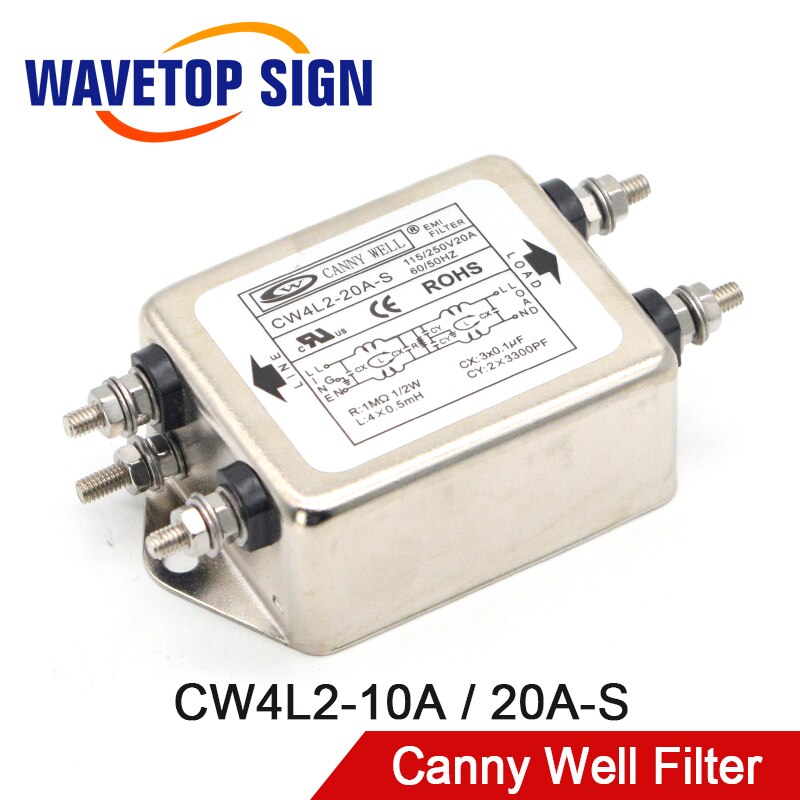Canny Goed CW4L2-20A-S Emi Macht Filter Eenfase Dubbele-Sectie Power Filter CW4L2-10A-S CW4L2-6A-S