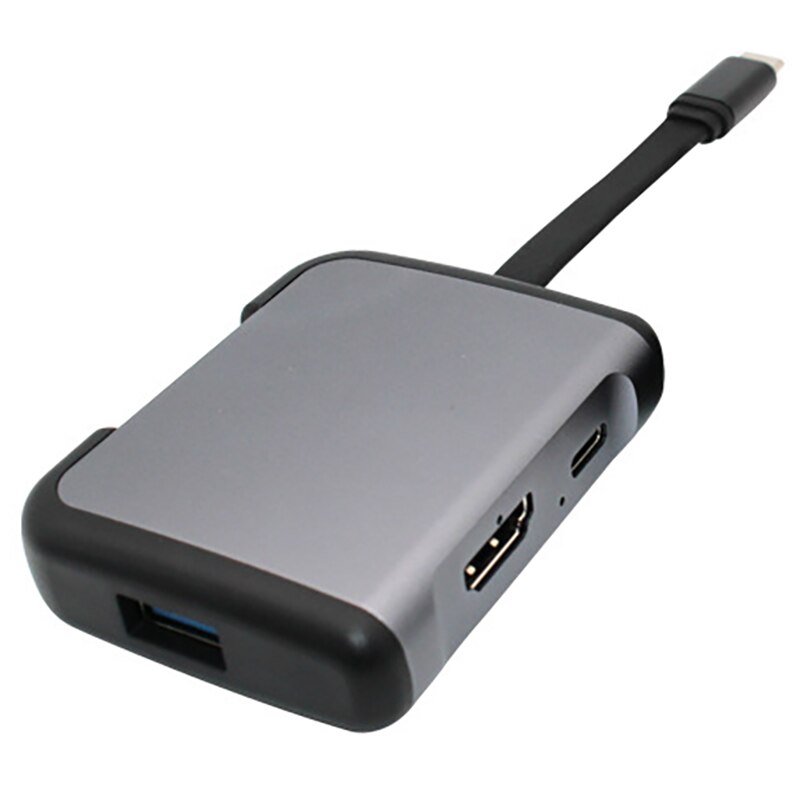 Estación de acoplamiento tipo C multifunción 4 en 1, Usb Hub3.0 HDMI HD 4K30Hz PD, fuente de alimentación tipo C a HDMI: Default Title