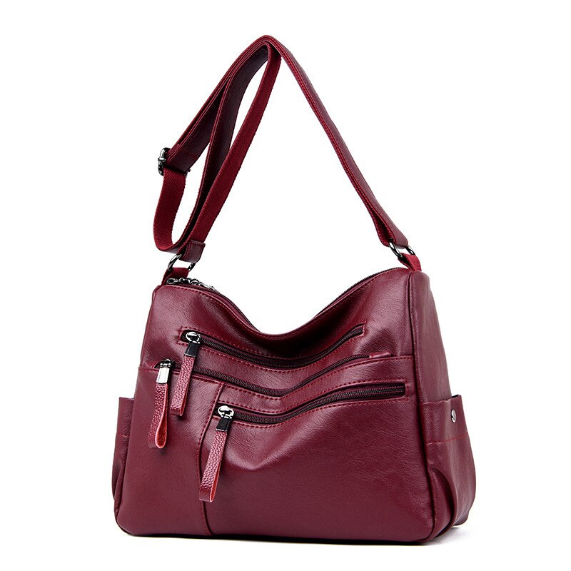 Multi-poche femme sacs à bandoulière concepteur de bonne en cuir femmes bandoulière sac de messager quotidien Portable dames sac à main