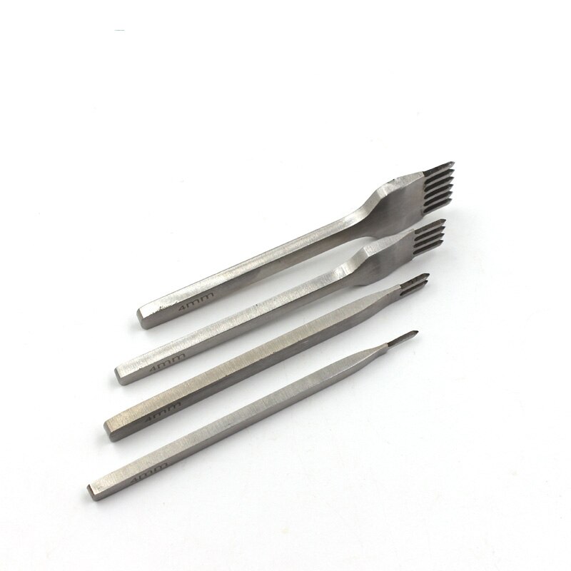 4pcs/set Leather Hole Punchers Sewing Stitching Punching Tools Leather Craftwork Tools DIY Leather Patchwork Accessories Set