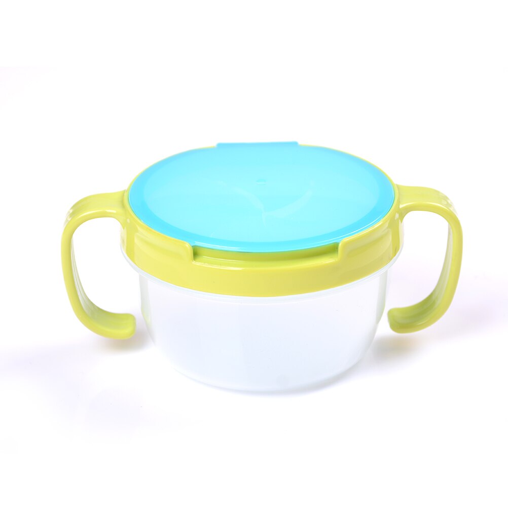 Infants Kids 360 Rotate Spill-Proof Bowl Dishes Tableware Baby Snack Bowl Food Container Feeding Children Assist Food: Green