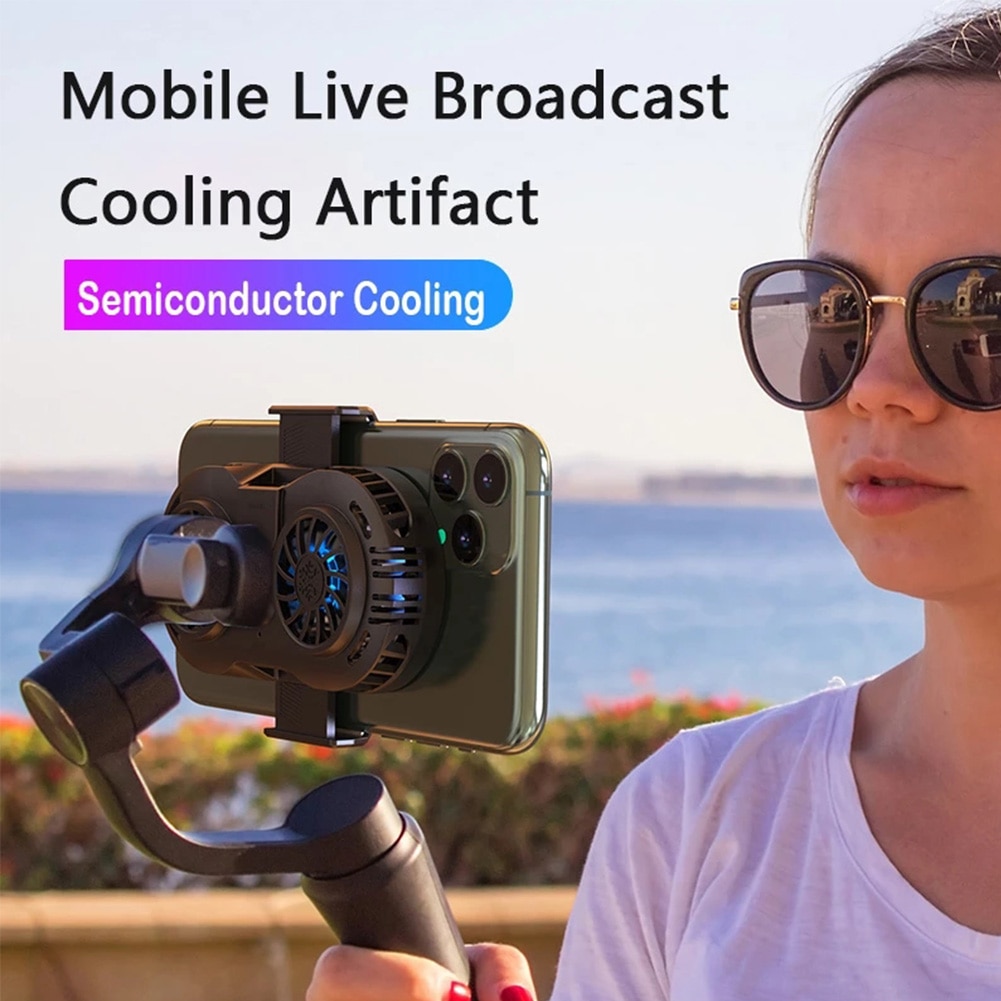 Mobile Phone Cooler 2 Fan Holder Cooling Pad Gamepad Game Gaming Shooter Mute Radiator Controller Heat Sink For Iphone Xiaomi