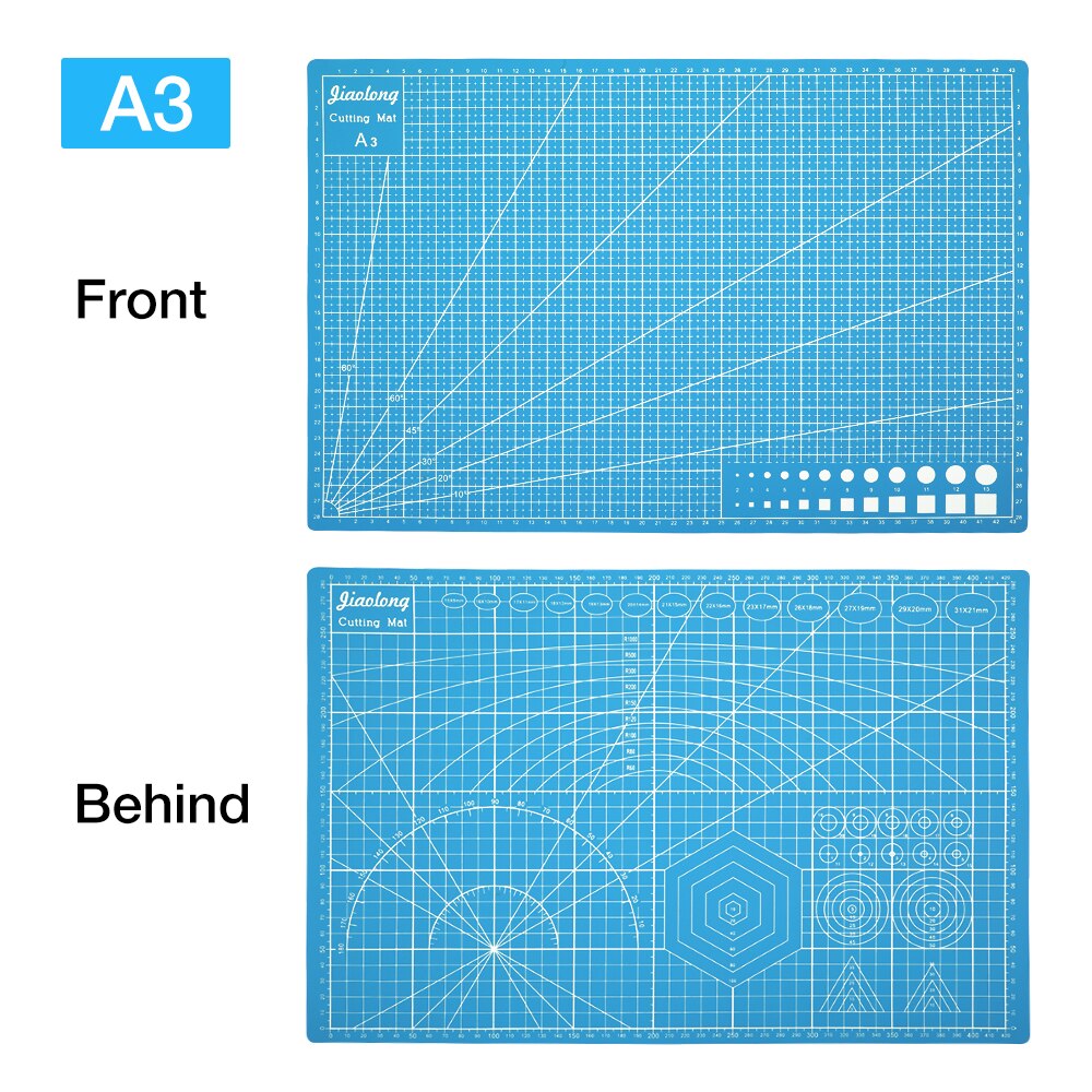 A3/A4/A5 Pvc Snijden Reparatie Mat Pad Voor Lassen Soldeerstation Iron Patchwork Gereedschap Diy Tool Board dubbelzijdig Self-Healing: A3 Blue