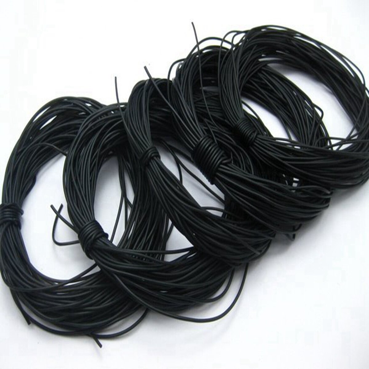50 Meter Zwart 1Mm Solid Rubber Sieraden Cord String Voor Sieraden Hangers Craft