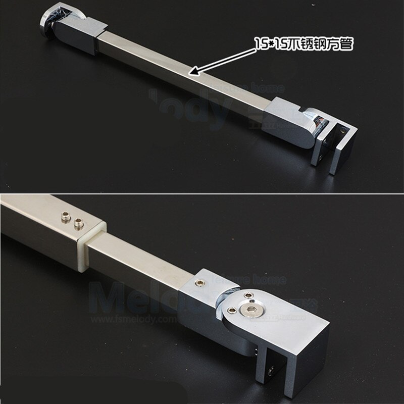 Stainless steel Shower Glass door fixed rod/clip,Bathroom glass support bar,length 30/60/70cm(LG002)