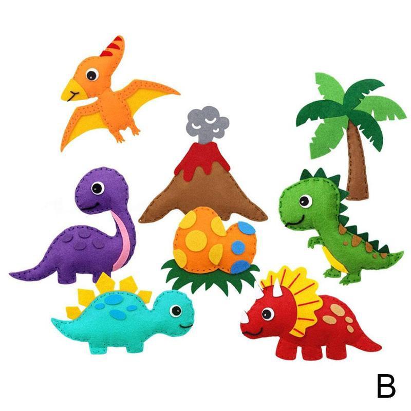 Costura DIY fieltro animales de peluche de juguete bosque animales Kit para manualidades criaturas del bosque para niños principiantes educativos de conjunto chica juguete de arte: B