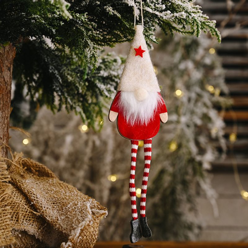 6 stk jul svensk nisse julemandens ornamenter hængende juletræ pejs