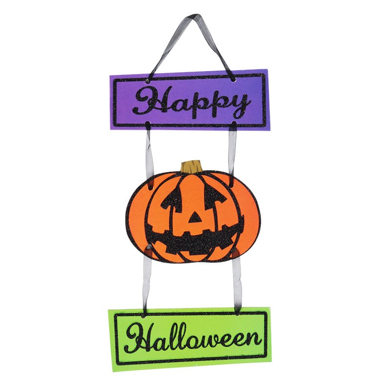 Halloween Pompoen Skelet Opknoping Banner Veranda Teken Welkom Teken Thuis Indoor/Outdoor Voordeur Veranda Yard Opknoping Decor Craft: E