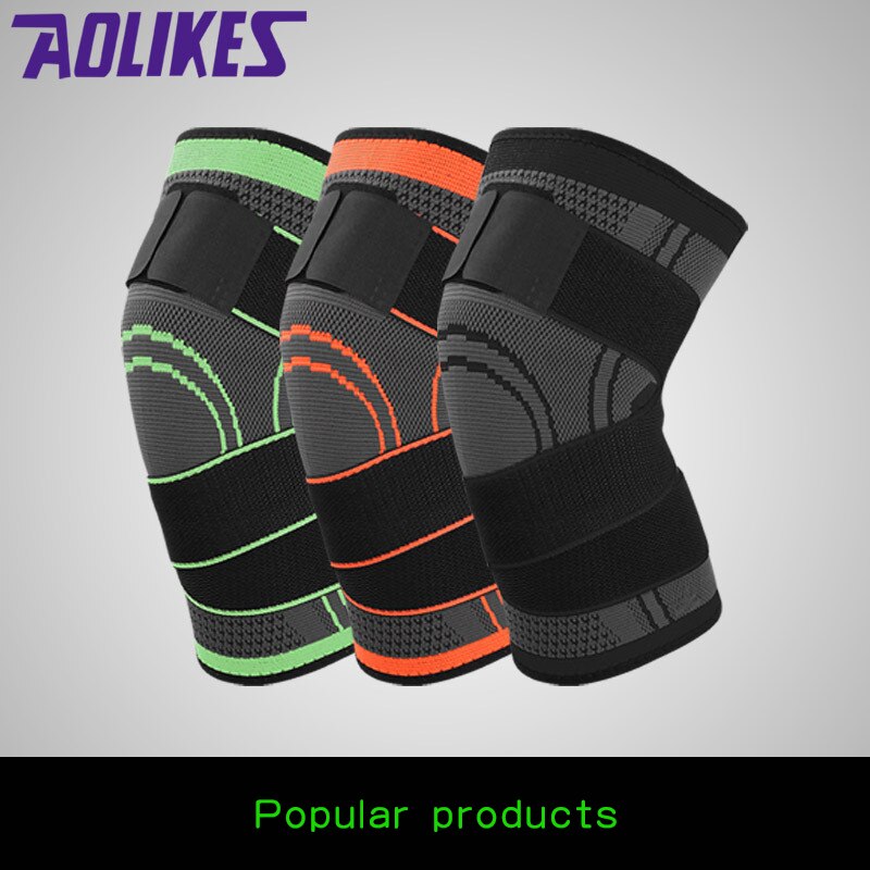 Aolikes outdoor sport compressie kniebeschermers paardrijden basketbal ademend lichtgewicht kniebeschermers