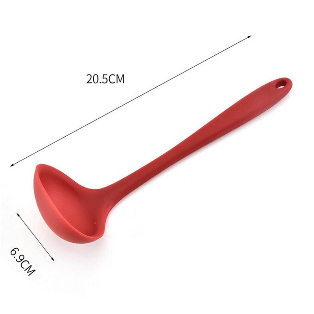Translucent Nonstick Silicone Spoon High-Temperature Anti Handle Soup Spoon Kitchen Cooking Tools Accessories Spoon