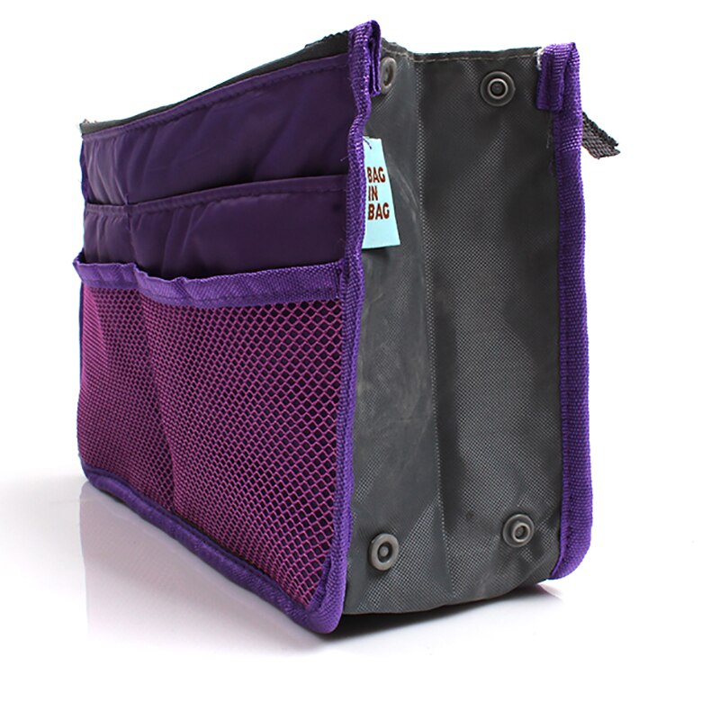 Organizer Insert Bag Women Nylon Travel Insert Organizer Handbag Purse Large Liner Lady Makeup Cosmetic Bag Female Tote