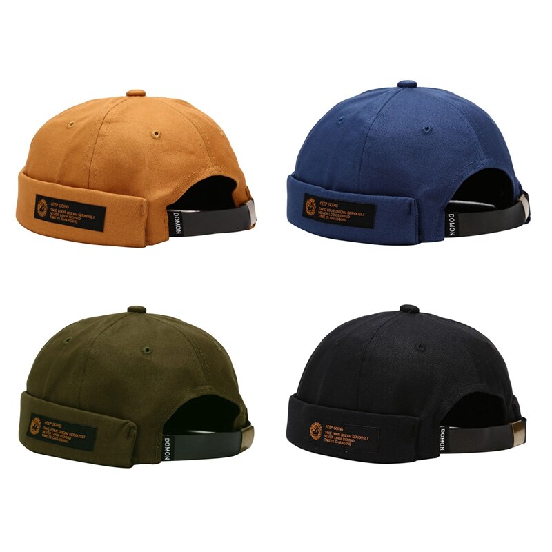Justerbar retro sjømann caps hofte hopp hodeplagg menn uten brem lue lue menn bomull streetwear caps havnearbeider lastebil hodeplagg