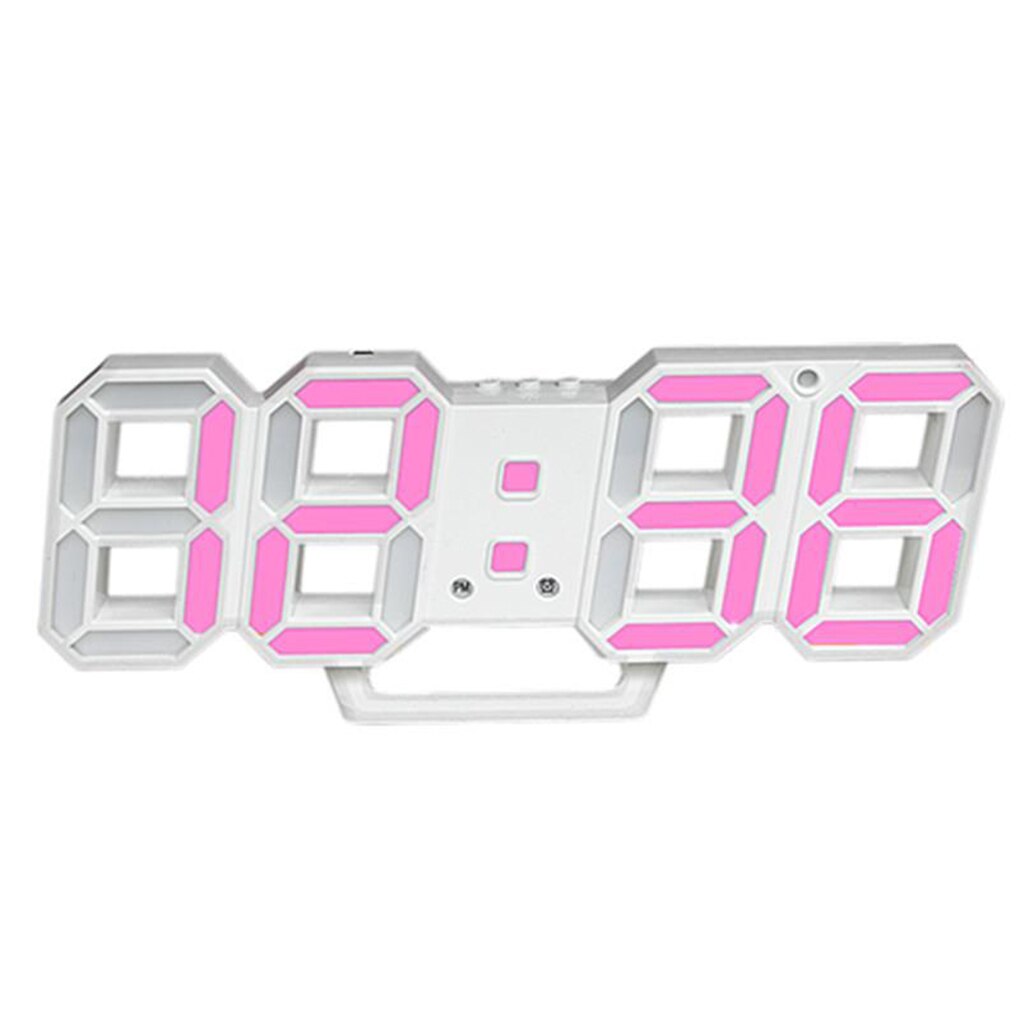 Nordic Digital Alarm Clocks Wall Hanging 3D Snooze Function Table Clock Calendar Display Office Electronic USB Power Alarm Clock: 1