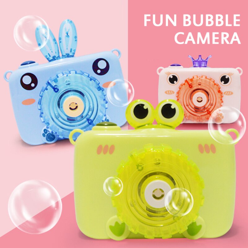 Nuovo Bambini Bolla Macchina Fotografica Giocattolo Bolla Che Soffia Giocattoli Giocattoli di Musica Leggera Bolla di Sapone Elettrico Completamente Automatico Macchina di Estate Giocattolo All'aperto