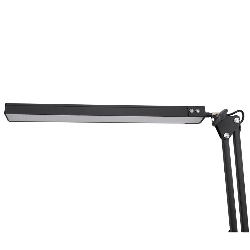 LED Desk Lamp With Clamp,Adjustable Swing Arm Desk Lamp,Modern Architect Table Lamp for Study/Reading/Office/Work(Black)