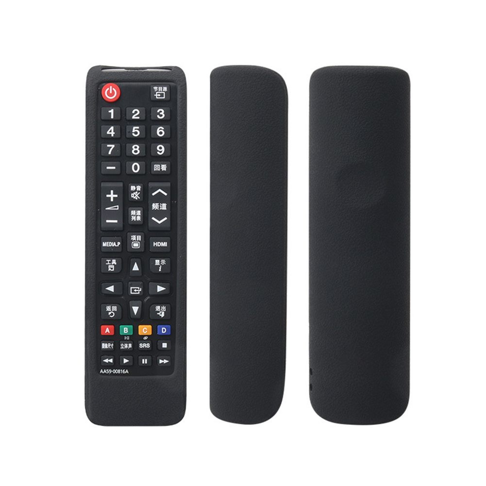 Dustproof Protector Protective Case Solid Remote Control Cover Home Soft Accessories TV Silicone Durable Removable For Samsung: Black