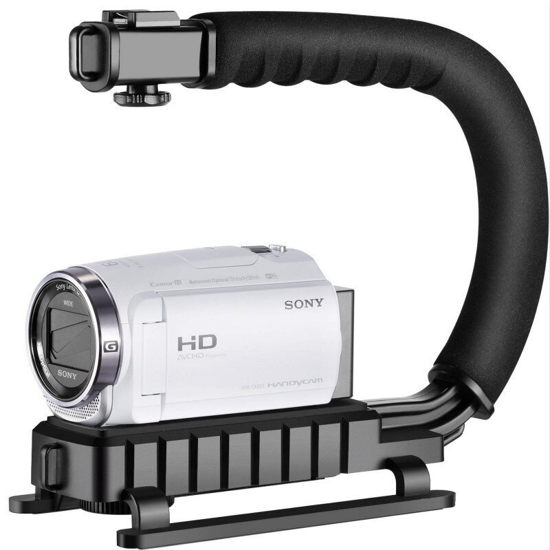 U-grip camcorder camera stabilisator telefoon handvat dslr studio handheld gimbal smartphone c-vormige video met flitsschoenbevestiging