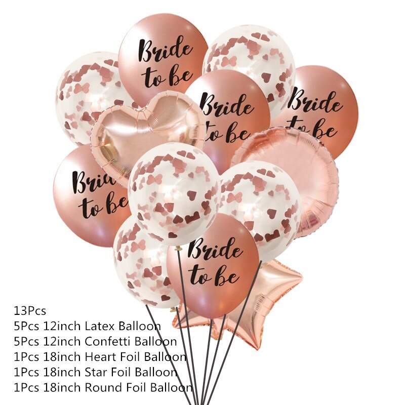 Bride to be ballong girlang rosé
