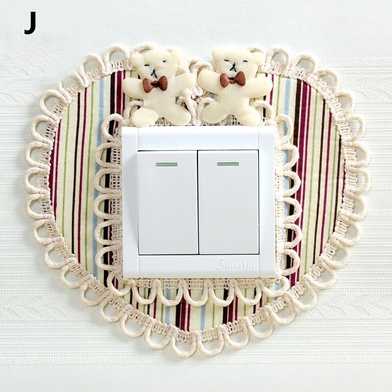 Cute Lace Switch Sticker Light Switch Protective Cover on-off Switch Wall Dustproof European Light Switch Covers Decoration: J
