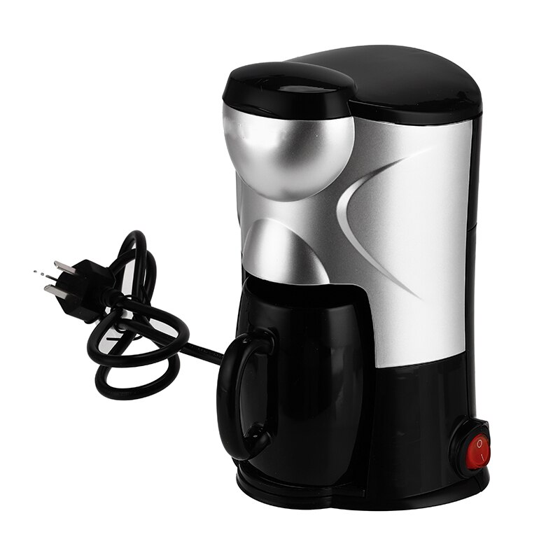 220V Coffee Maker Drip Type Semi-automatic Machine Cafe Americano Espresso Cafe Latte Maker Cappuccino 300W: Black