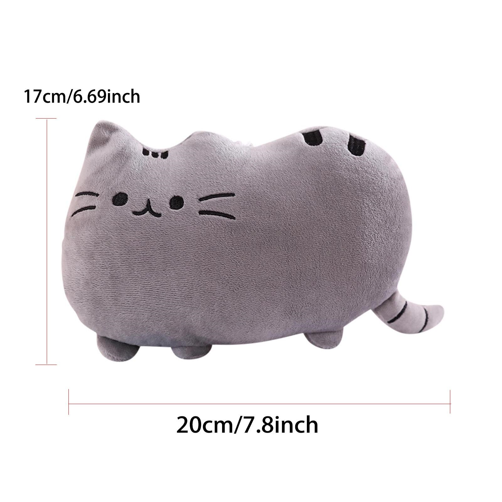 Doux en peluche mignon chat forme oreiller coussin traversin canapé jouet décor à la maison solide jouets de couleur pour enfants fille oreiller d'anniversaire