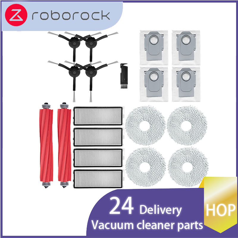 HOP Vervanging Voor Roborock Qrevo Pro Qrevo MaxV Qrevo S P10 Pro Robot Stofzuiger Accessoires Roller Stofzak Onderdelen: Bordeaux