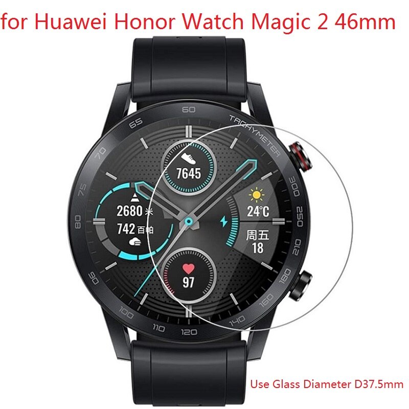10 st härdat glas skärmskydd för huawei honor watch magic 2 46mm round sport smart watch skyddsfilm: Se magi 2 46mm