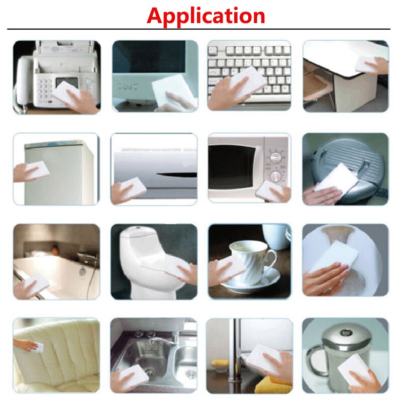 10/20/30Pcs Magic Spons Gum Dubbele Gecomprimeerde Hoge Dichtheid Melamine Spons Badkamer Keuken Spons Borstel 10x6x2cm