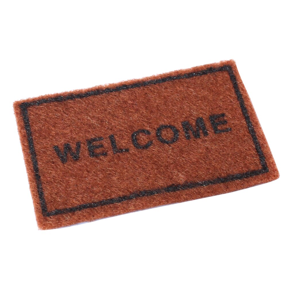 Dolls House Miniature Brown Rug Floor Carpet Furniture Accessories