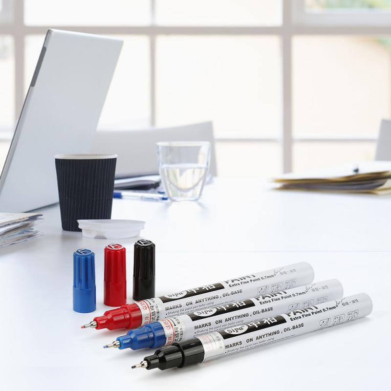 0,7mm Extra Feine Auto Reifen Reifen Lauffläche CD Metall Permanent Farbe Marker Stift Wasserdichte Gummi Permanent Farbe Marker Werkzeuge