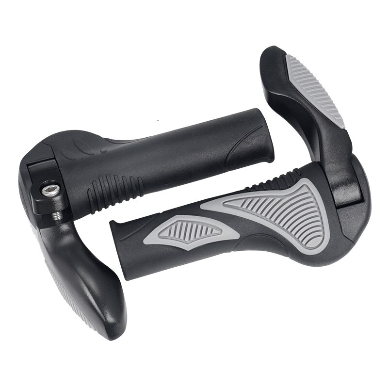 Ergonomic Hand Grips Mold-in Black Grey Dual Color Tone Grip Handlebar End Sheath Casing Hand Rest Good Fit to Palm Taiwan Hafny: 1 Pair HF-505