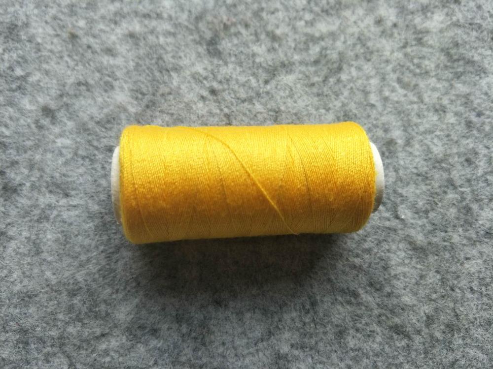 Multicolor bieden selecteren familie kosten naaigaren naaimachine draad hand naaigaren schoothoek 100 yard 1pcs: golden yellow