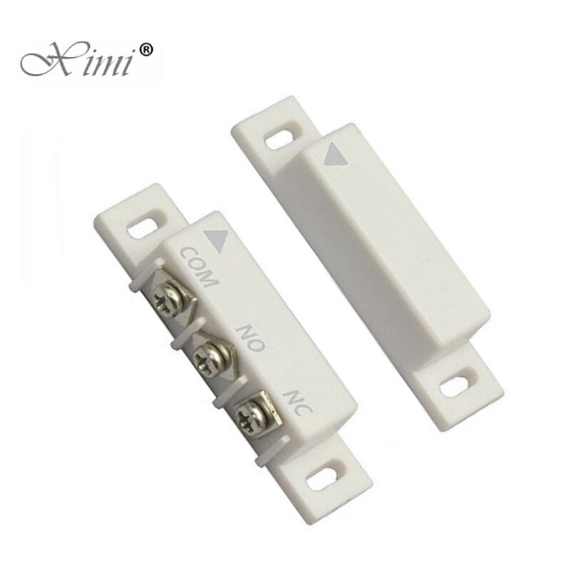 Interruptor Magnético de lengüeta NC sin Sensor de contacto de puerta combinado, interruptores de seguridad con cable